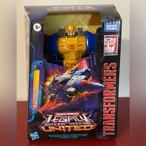 Takara Transformers Legacy Metalhawk Figure - Yellow and Blue